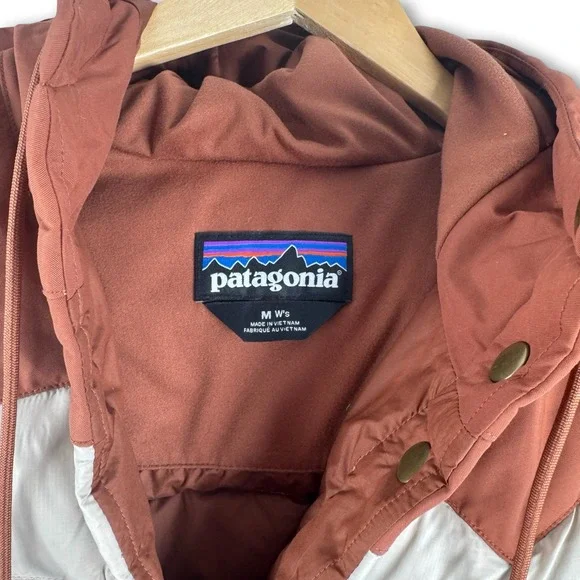 Patagonia Womens Bivy Hooded Puffer Vest Feather Down Jacket Sz M Medium - Picture 3 of 7